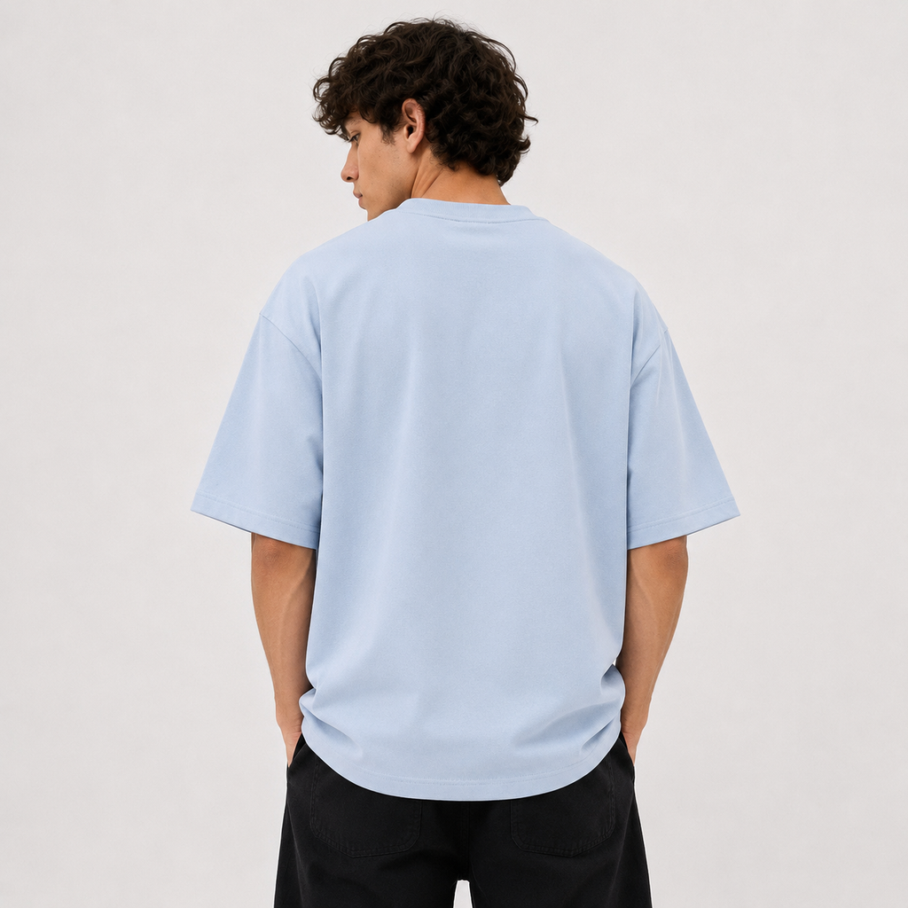 TRIVAA Air Blue Oversized Terrysoft T-Shirt