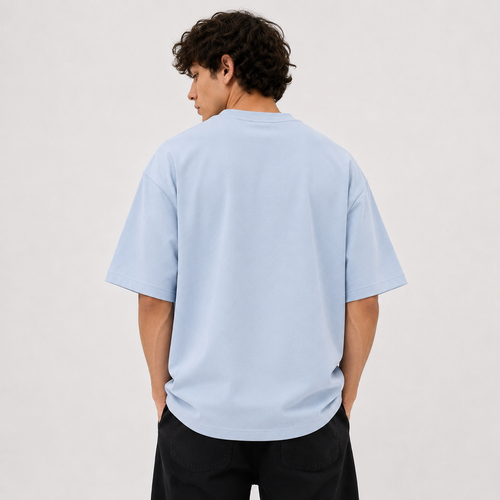 TRIVAA Air Blue Oversized Terrysoft T-Shirt