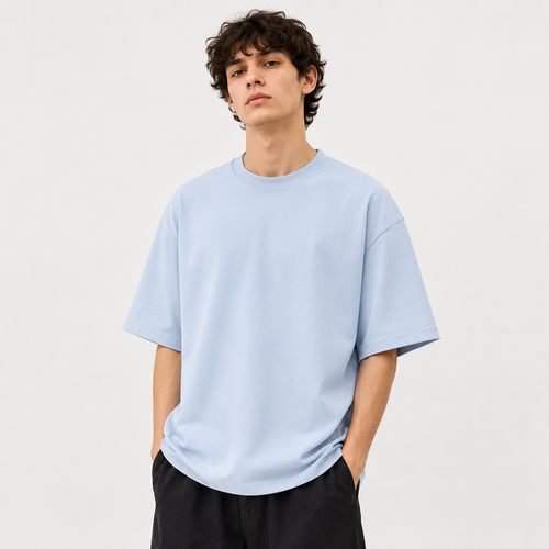 TRIVAA Air Blue Oversized Terrysoft T-Shirt