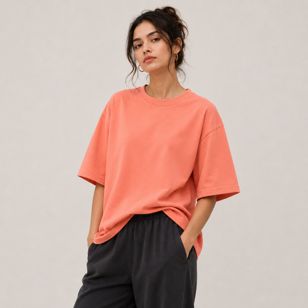 TRIVAA Georgia Peach Oversized Terrysoft T-Shirt (Women)