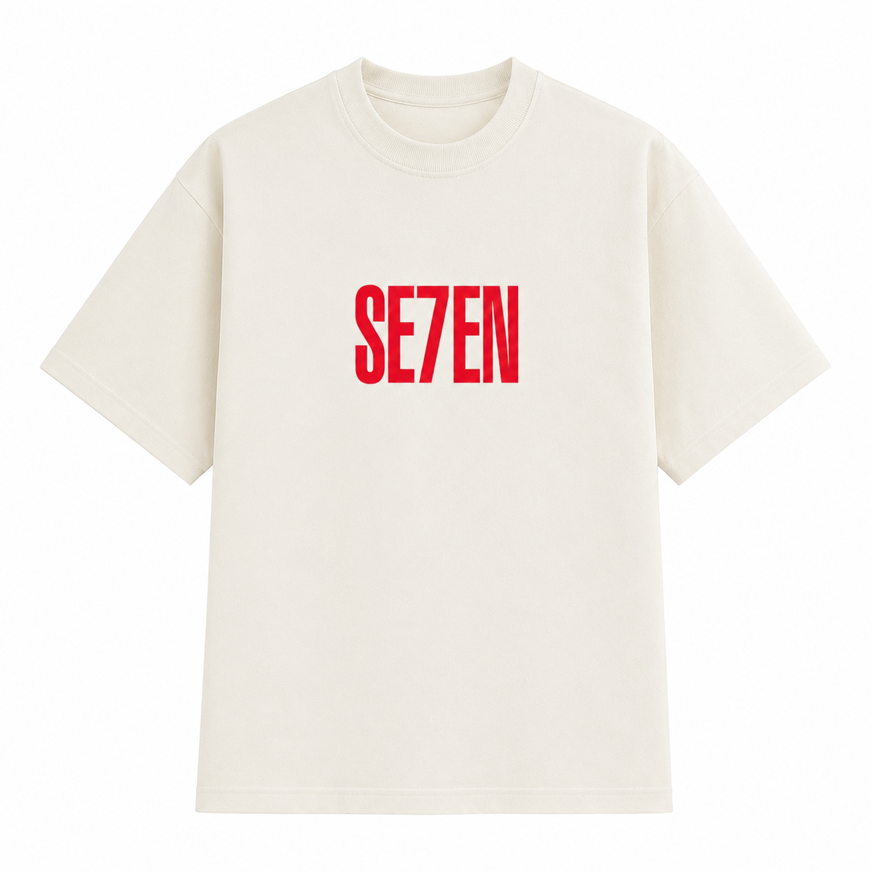 TRIVAA SE7EN Off White Oversized Terrysoft T-Shirt