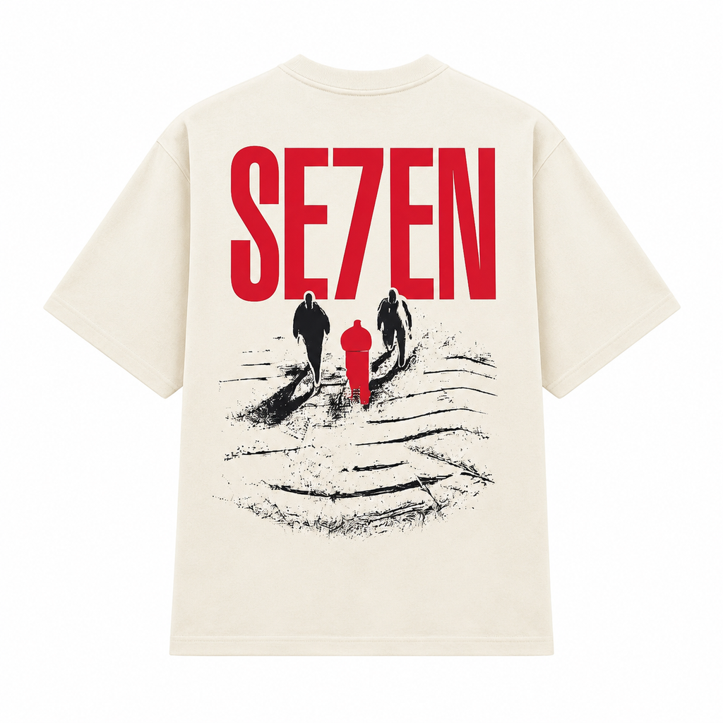 TRIVAA SE7EN Off White Oversized Terrysoft T-Shirt