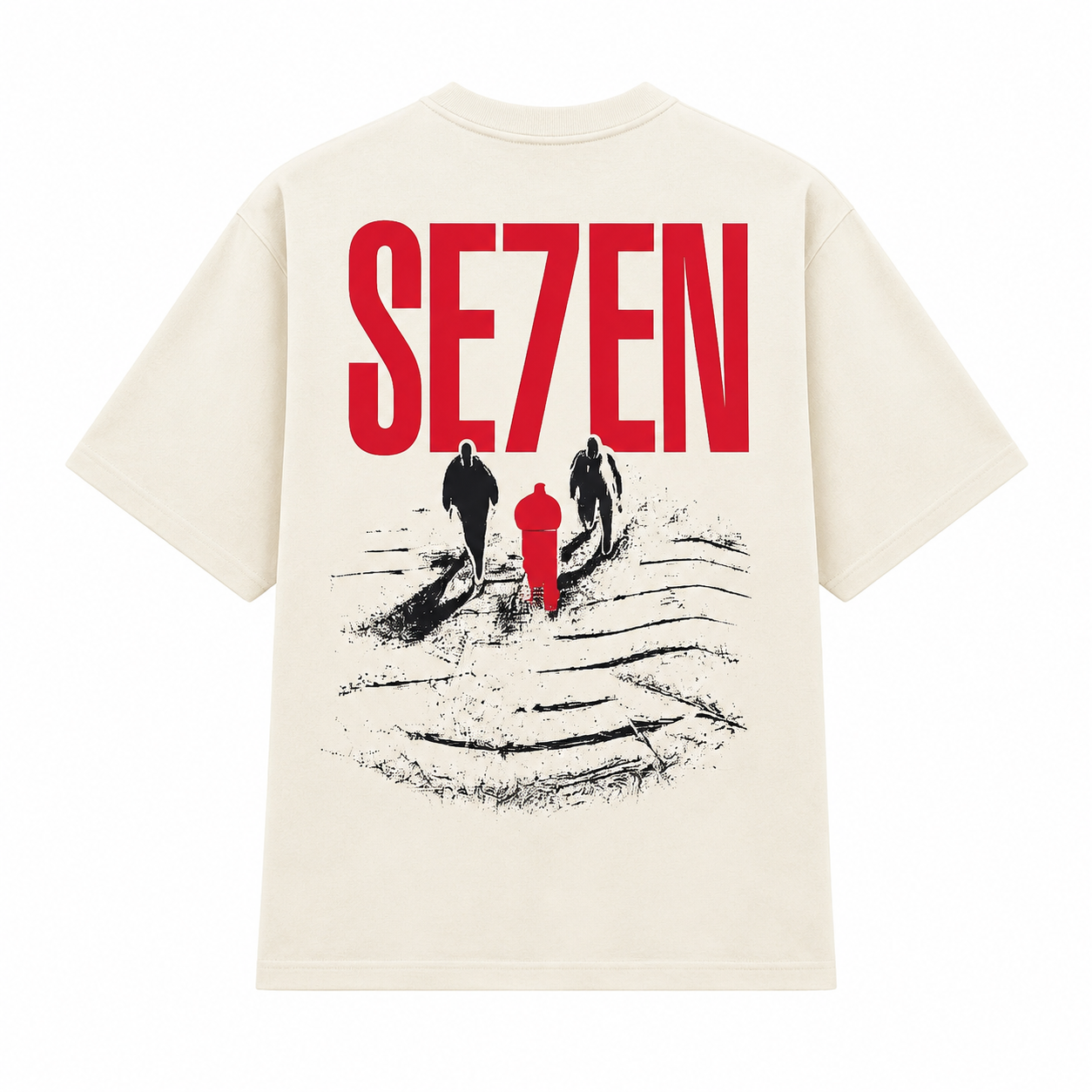 TRIVAA SE7EN Off White Oversized Terrysoft T-Shirt