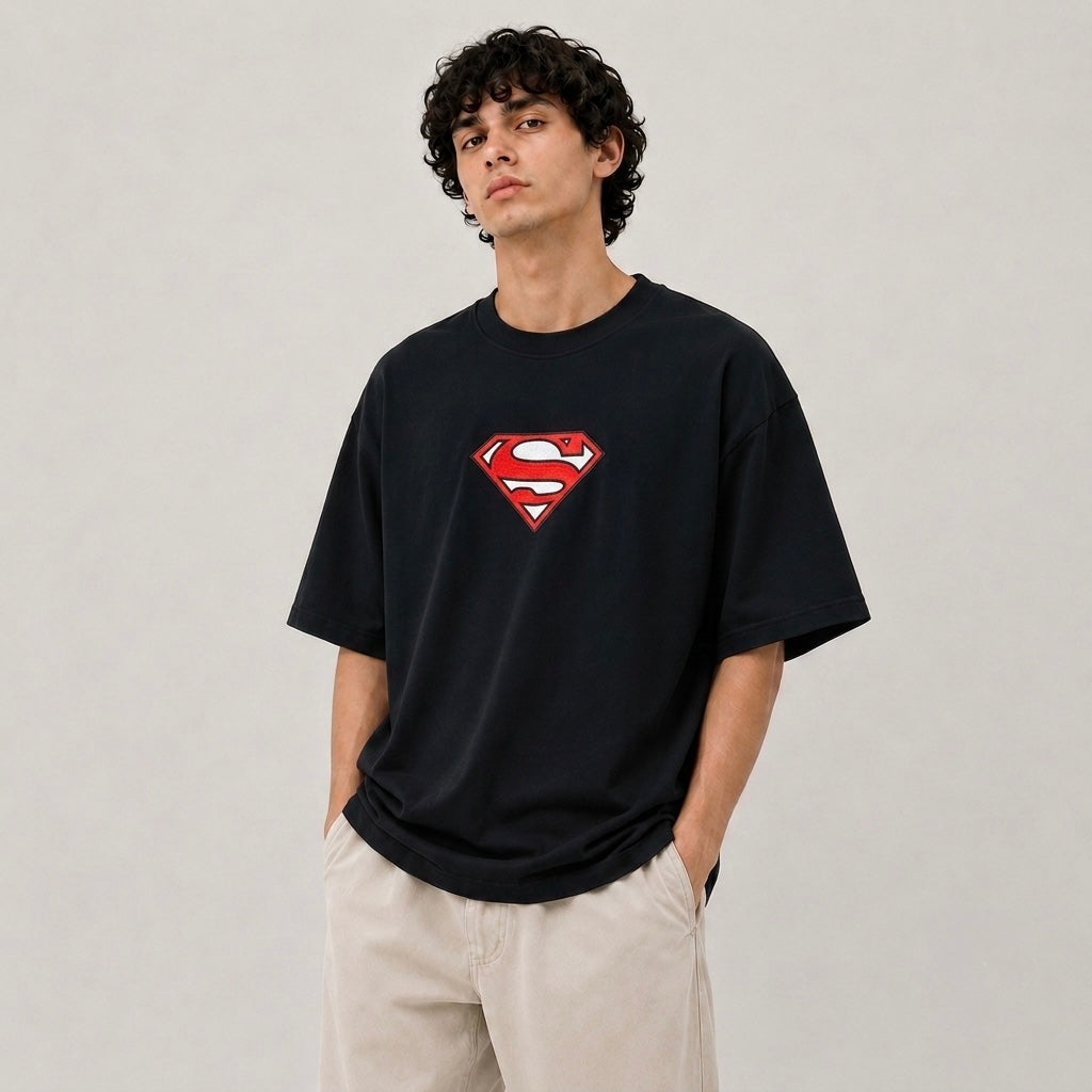 TRIVAA Icon BLACK Oversized Tee – Black