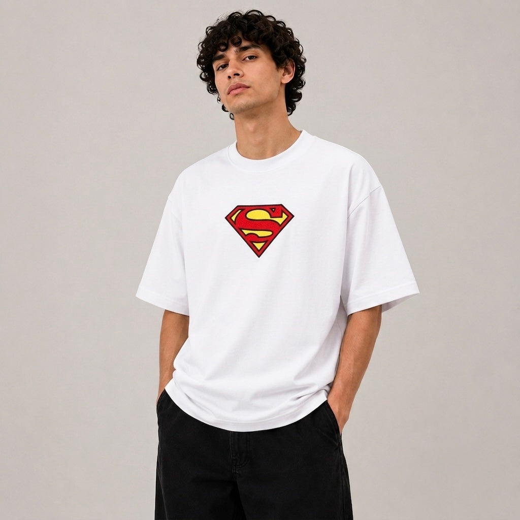 TRIVAA Icon White Oversized Tee