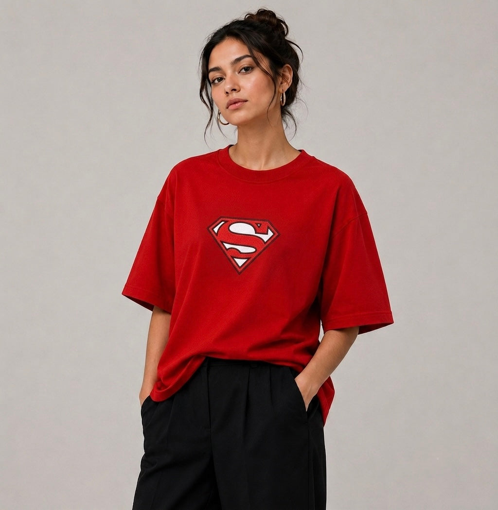 TRIVAA Icon Red Oversized Tee